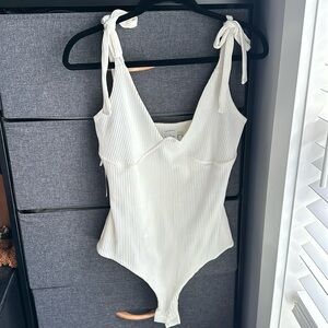 PRINCESS POLLY CLOVE TIE UP BODYSUIT WHITE size US 12
